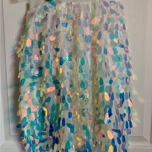 Cat & Jack Blue Sequin Embellished Midi Skirt